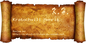 Kratochvill Henrik névjegykártya